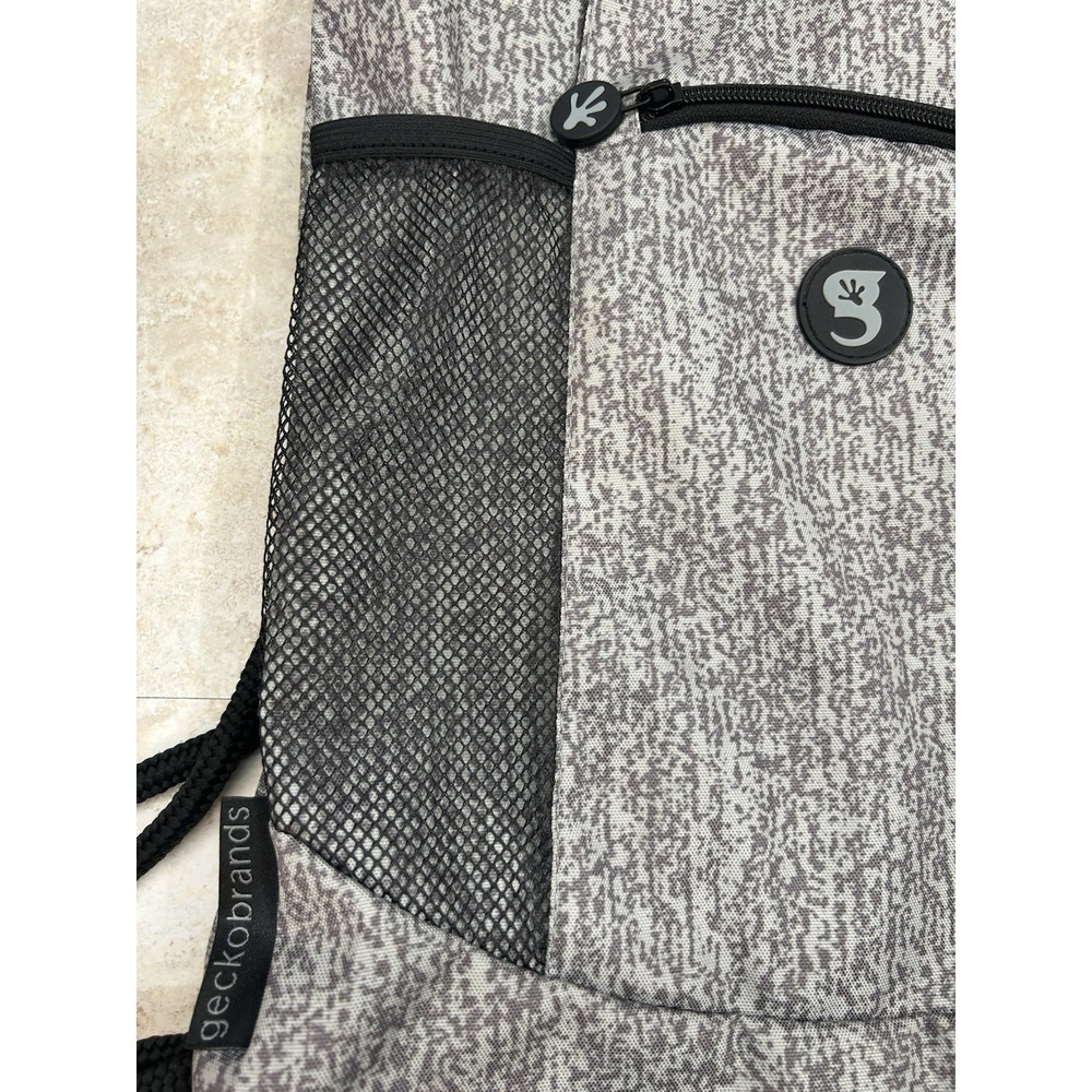 Geckobrands Drawstring‎ Backpack Black Gray Sports Bag - Picture 6 of 11